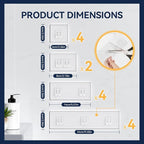 YASONIC 14-Pack Shower Caddy Adhesive Replacement - Transparent Shower Adhesive Strips, No Drilling Hooks for Bath Storage Shelves, Kitchen Racks, Basket & Soap Holder - Image 5