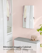 SONGMICS Lockable Jewelry Cabinet Armoire with Mirror, Wall-Mounted - Image 7