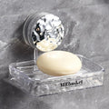 Soap Dish Holder Suction Cup, Wall Mounted Self Draining Soap Case & Sponge Rack, No Drilling Suction Bar Soap Holder for Bathroom, Kitchen Sink by Unknown