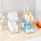 Yieach 2 Pack 10.6″ High Pull Out Medicine Cabinet Organizer for Vitamin,Pill Bottle and Supplement,2 Tier Slide out Under the Sink Organizer,Bathroom Vanity Storage and Cupboard Undersink Organizers - Image 9