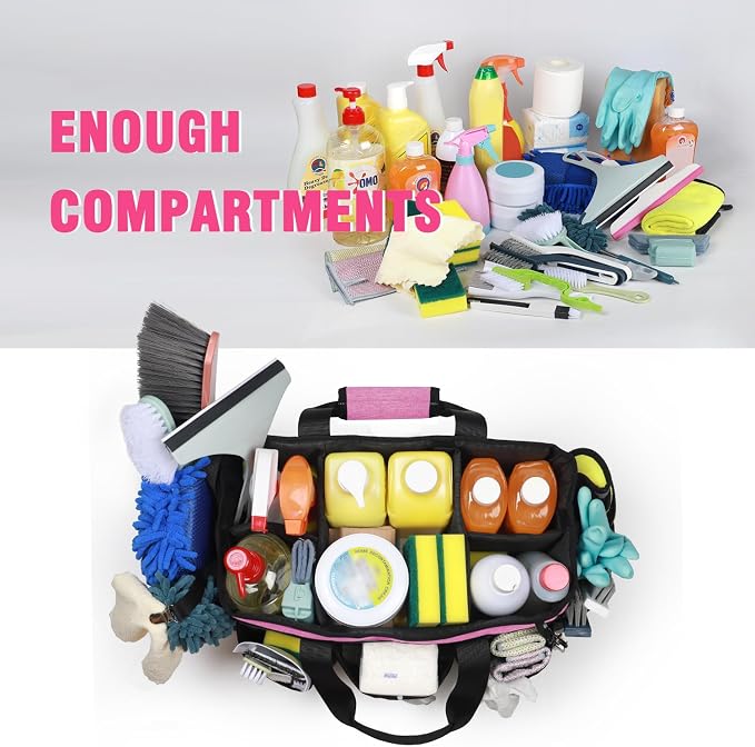 Wearable Cleaning Caddy Bag, Cleaning Caddy Supplies Organizer with Handles for Cleaners & Housekeeper, Under Sink & Car Cleaning Tool Organizers Bag - Image 3