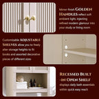 72" Over The Toilet Storage Cabinet, Wood Bathroom Storage Cabinet, Cream - Image 4