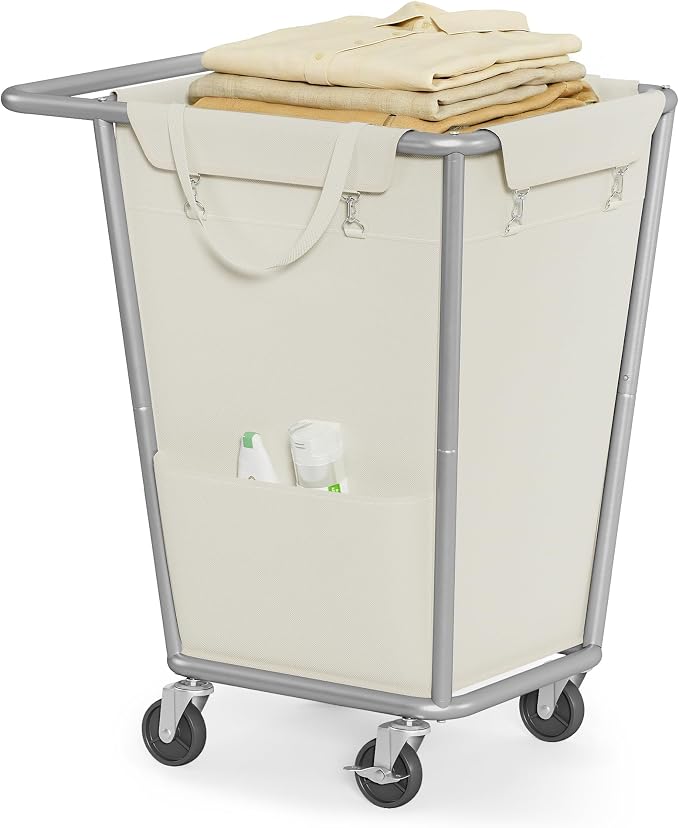 SONGMICS 1-Section Laundry Basket with Wheels, 34.3 Gallons (130 L) Hamper by Unknown