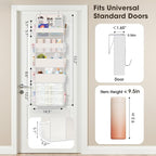 WISELIFE 5-Tier Over the Door Organizer for Nursery Hanging, Beige - Image 2