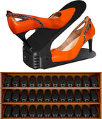 36 Pack Adjustable 50% Space-saving Shoe Slots Organizer, Black by Yashong