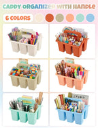 6 Pack Classroom Caddy Organizer with Handle, Table Caddy Classroom - Image 9