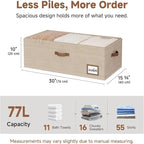 StorageWorks 10 Inch Tall Under Bed Storage Containers with Clear Lid - Image 2