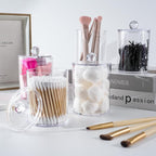 6 Pcs Acrylic Qtip Holder, Cotton Ball Holder Jars with Lids, Clear - Image 7
