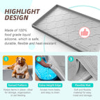 SIKADEER Waterproof Under Sink Mat Silicone 37"x19", Kitchen Cabinet Liner - Image 4