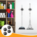 4 Pcs Magnetic Broom Holder Heavy Duty, 12Lbs Magnetic Tool Holder Wall Mount with Anti-Slip Rubber Gripper, No-Drill Mop Broom Holders for Garage Kitchen Laundry RV Van Accessories, Black - Image 6