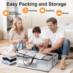 93L Moving Bags, Heavy Duty Clear Storage Bag with Strong Zippers & Handles - Image 3