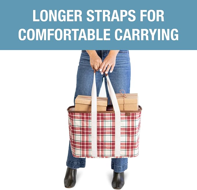 CleverMade Collapsible Tote LUXE, 30L Structured Tote Bag with Handles - Image 7