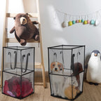 Zopeal 3 Pack Collapsible Mesh Laundry Basket, Black, Double-layer - Image 5