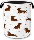 Dachshund Foldable Laundry Hamper with Handles,Cute Dog Oxford Clothes Storage Basket, Portable Laundry Basket Organizer for Laundry Room Bedroom Bathroom Dorm,20.8x16 Inch by Unknown