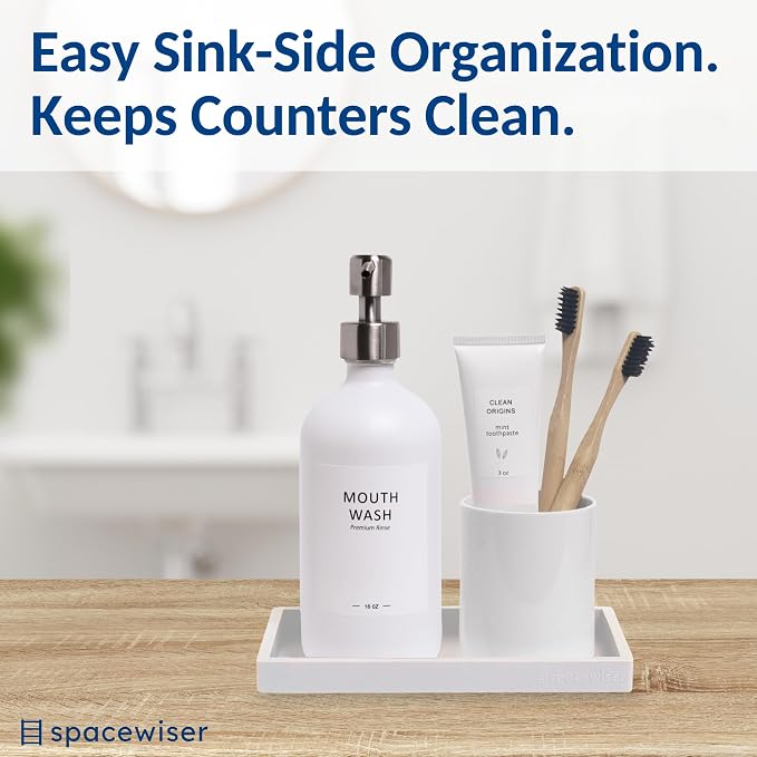 Spacewiser Countertop & Vanity Silicone Tray - Small 7.7" Kitchen Soap Tray - Image 4