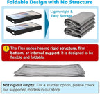 4 Inch Low Profile Under Bed Storage Drawer 4 Pack, Lightweight Underbed Clothes Storage Container Bins With NO STURCTURE, Shallow Storage Bag for Dorm & Home, With Clear Lids & Water-Resistant Fabric - Image 6