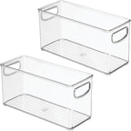 iDesign Plastic Stackable Pantry Bin, Set of 2, Clear - Image 9