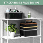 BYUNER 2Pack Shower Caddy Dorm: Portable Bathroom Caddy Organizer with Handle, Plastic Hard Shower Basket Storage Tote for Toiletry, Drainage, College Dorm Room Essentials, Black - Image 5