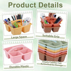 6 Pack 4 Compartment Classroom Caddy with Handle, Groovy - Image 3
