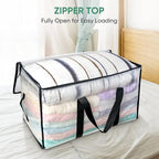 BALEINE 2-Pack Oversized Moving Bags with Reinforced Handles, Heavy-Duty Storage Tote for Clothes, Moving Supplies (Clear, 2-Pack) - Image 5