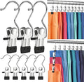 30 Pack Pants Hangers with Clips,Legging & Jean Hangers for Closet Hanging | Space Saving Clip Hangers for Yoga Pants, Jeans, Shorts, Skirts and Hats,Closet Organizers and Storage by DOIOWN