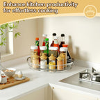 INCOSTAR Lazy Susan 2 Pack, 10.6 Inch Clear Turntable for Kitchen Cabinet - Image 7