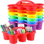 6 Pack Classroom Caddy Organizer with Handle, 6 Compartments, Colorful by gisgfim