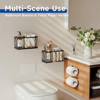 Adhesive Cabinet Door Organizer with Lid Holders & Storage Baskets - Image 8