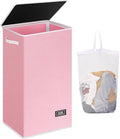 SOLEDI 100L Laundry Hamper with Lid, Large Collapsible Laundry Basket by SOLEDI