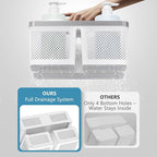 BYUNER 2Pack Shower Caddy Dorm: Portable Bathroom Caddy Organizer with Handle and Holes, Plastic Cleaning Caddy, Hard Shower Basket Storage Tote for Toiletry, College Dorm Room Essentials White/Silver - Image 3