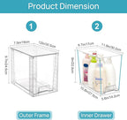 Vtopmart 4 Pack Clear Stackable Storage Drawers,9.7" High Plastic Organizers Bins for Skincare, Bathroom Supplies,Ideal for Cabinet,Undersink,Vanity,Kitchen,Pantry Organization - Image 3