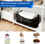 Extra Large Moving Bags, 4 Pack Black Oversized Storage Totes with Strong Zipper & Reinforced Full Loop Handles, Collapsible Storage Bags for Space Saving, for King/Queen Comforter, Blankets & Clothes - Image 7