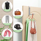 BAKON Over The Door Hanger Folding Clothes Drying Rack, Folding Hanging Coat Rack for Indoor Laundry Room Compact Small Space Foldable Portable Clothing Hanger Hook Collapsible-2 Pack (Gary) - Image 6