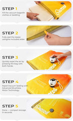 Travel Vacuum Bags with Pump, 15 Pack Vacuum Storage Bags for Clothing, Brushless Motor Type-C Rechargeable Pump, Compression Packing Bags for Travel, Suitcase, Closet and Home Storage, White - Image 6