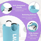 2Pcs 95L Large Clothes Hampers, Foldable Laundry Basket with Handles - Image 5