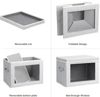 Homsorout Storage Bins with Lids, 3 Pack Large Storage Cubes with Window, Closet Bins with Lids & Handles, Fabric Box for Organizing Clothes, Towels, Books, Blended - Image 7