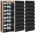 Windyun 2 Pcs 40 Pocket Over The Door Shoe Organizer, Black by Windyun