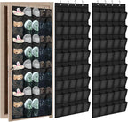 Windyun 2 Pcs 40 Pocket Over The Door Shoe Organizer, Black by Windyun