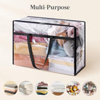 Lifewit 60L Clear Clothes Storage Bags,Plastic Foldable Blanket Storage Bag | 4 Pack Vinyl Foldable Moving Bags with Zipper, Closet Organizers and Storage Containers for Bedding, Duvet, Comforter - Image 5