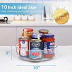 Guzon 6 Pack Lazy Susan Turntable, 10 Inch Rotating Organizer with Handles - Image 5