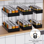 3 Pack Under Sink Organizer Bathroom and Storage Cabinet (Black) - Image 6