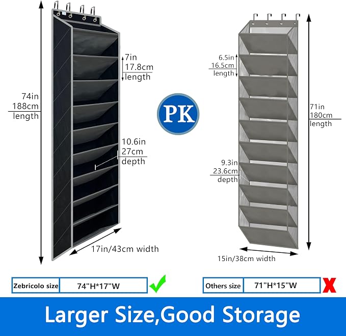 10 Tiers Shoe Organizer for Closet, 20 to 30 Pairs Shoe Rack Door - Image 6