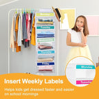 Weekly Clothes Organizer for Kids, Days of The Week Clothes Organizer - Image 6