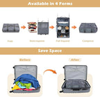 Surblue Hanging Travel Shelves Compression Packing Cube for Carry-on Luggage Suitcase Collapsible with Extension Layer Large Capacity, Grey, XXL - Image 3