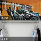 KLEVERISE 20 Pack Metal Space Saving Hangers, Stainless Steel Hangers, Magic Cascading Closet Clothing Hanger Organizer Space Saver, College Dorm Essentials - Image 7