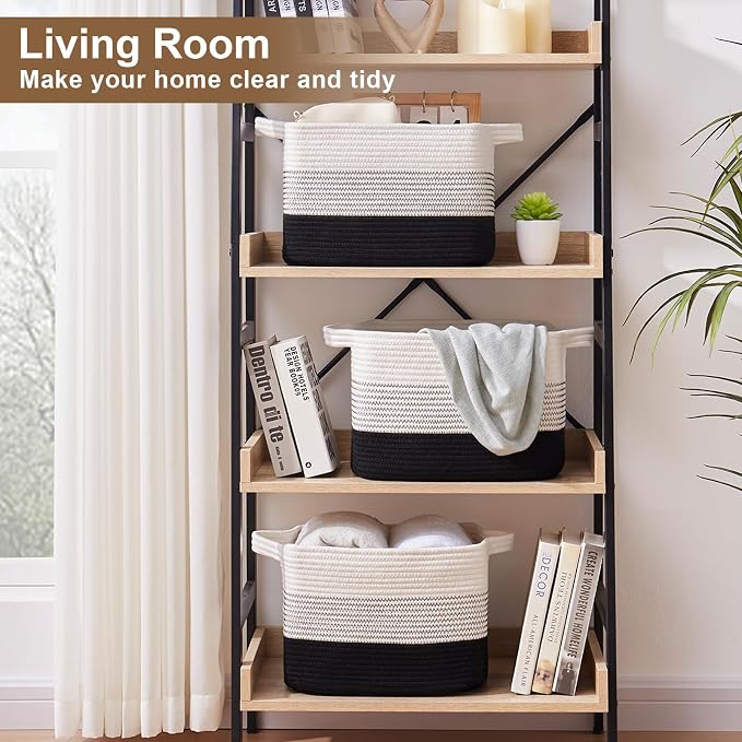 OIASKET Storage Basket for Organizing 3 Pack, Woven Baskets for Storage - Image 4
