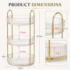 360° Rotating Organizer, Lazy Susan Bathroom Counter Organizer for Perfume, Skincare, Makeup & Cosmetic Storage, Vanity Countertop Organizer, Clear, 3-Tier - Image 4