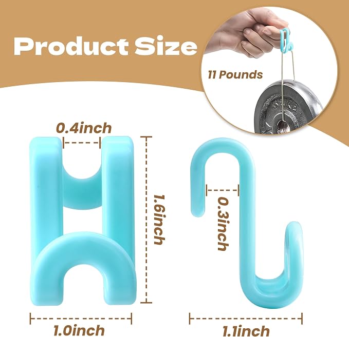 Mlici 60 Pack Space Saving Hanger Connector Hooks for Closet, Sky Blue - Image 5
