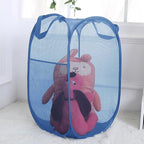 Mesh Pop Up Laundry Hamper, Collapsible Laundry Baskets, Foldable Dirty Clothes Hampers for Bathroom, College Dorm, Travel (Ash Blue) - Image 3