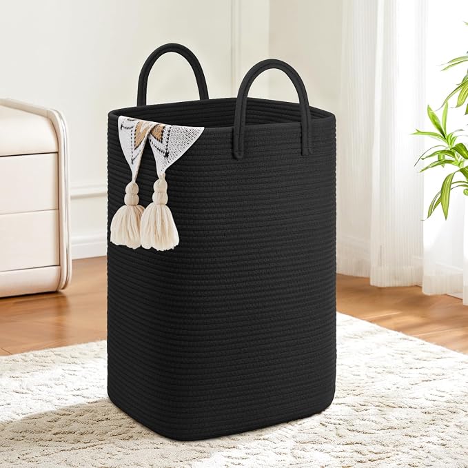 Artfeel Laundry Basket,Woven Cotton Rope Laundry Hamper,80L Versatile Storage for Dirty Clothes,Baby Toys,and Blankets in Bathroom, Nursery,and Living Room by Artfeel